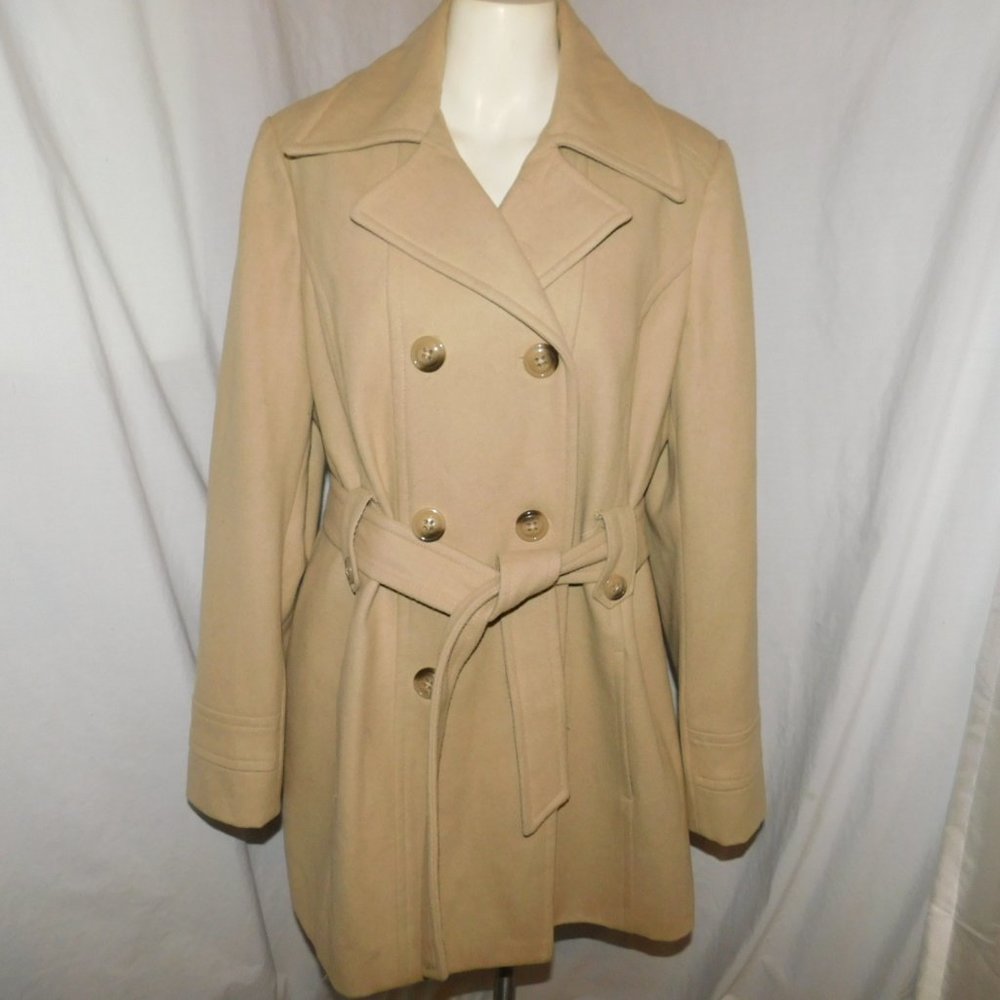 Croft & Barrow Wool Blend Pea Coat Size Large